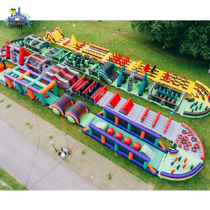 Lilytoys Factory Buen precio Personalizable Comercial Gigante 200 m Equipo de carrera de obstáculos al aire libre Carrera de obstáculos inflable - Product Image 3