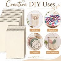 Kit de tissage à fente en bois 18 pièces pour débutants, outil de tissage de paniers pour enfants, activité artisanale pour adultes, kit de fabrication de bijoux facile