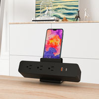 OMNI Pince de bureau moderne antidérapante multiprise Support pour téléphone Accessoires de bureau industriels Ports de charge rapide à USB-C multiples