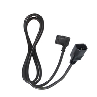 Câble d'alimentation Euro 1,0 mm C13 vers C14 IEC, prise C14 vers prise C13 à angle droit pour ordinateur, appareils électroménagers et équipements de centre de données