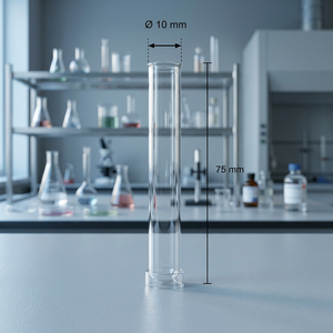Tube à essai G012-20-58-C 20x150 mm. Tube à essai en verre de qualité supérieure, résistant à la chaleur, en verre borosilicate pour laboratoire et industrie cosmétique - Product Image 1
