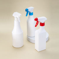 Flacons pulvérisateurs scellés en plastique PE opaque de 500ml avec logo personnalisé pour le nettoyage de l'eau Récipient rechargeable vide cosmétique