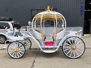 Carroza Eléctrica de Cenicienta Brillante de Moda 2026, Vagoneta de Paseo para Bodas de Princesas, 4 Asientos, 4 Ruedas - Product Image 2
