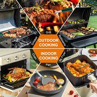 Thermomètre sans fil Lonnmeter à 4 sondes pour barbecue, viande, avec portée de 165 pieds, acier inoxydable de qualité alimentaire