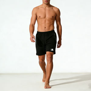 Pantalones Cortos Deportivos Personalizados con Bordado, 100% Algodón, para Hombre, con Aberturas Laterales, Cintura Elástica, para Correr al Aire Libre, Estilo Francés - Product Image 3