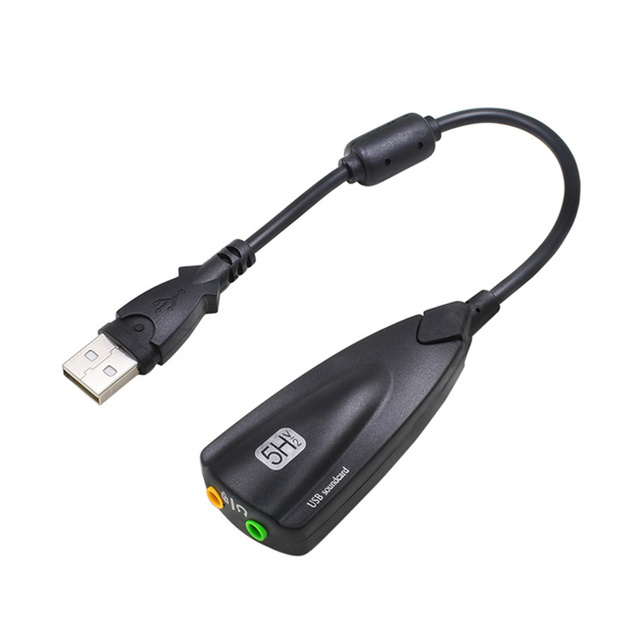 USB External Sound Card 7.1 with 3.5mm USB Audio Adapter Headset Microphone Sound Card for Laptop PC Professional