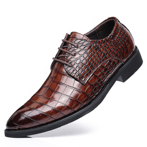 Mode européenne <span class=keywords><strong>serpent</strong></span> hommes Pu chaussures en cuir mode habillage chaussures d'affaires Oxford grande taille chaussures 39-44 - Product Image 1