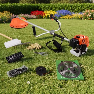 Débroussailleuse multifonctionnelle à dos 43cc à essence avec moteur GX35 et tête <span class=keywords><strong>de</strong></span> coupe en nylon, monocylindre OEM - Product Image 6