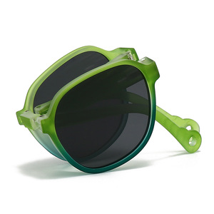 Lunettes de soleil pliables unisexes pour enfants, protection UV400, monture TR90, verres TAC, monture intégrale, protection solaire polarisée pour enfants - Product Image 5