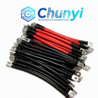 Batteriekabel OT-Ringklemmen Silikonkabel Rot Schwarz Batterie-Verbindungskabel für Wohnmobil Solarenergiespeicher