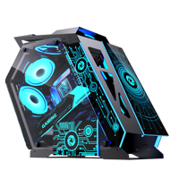 Boîtier PC Tour Complète Heteromorphosis Lovingcool ATX pour Gaming, Boîtiers et Tours d'Ordinateur de Bureau avec Kit de Ventilateurs ARGB, Boîtier PC en Verre