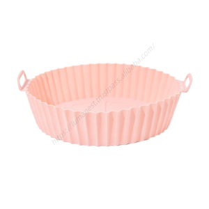 Vente en gros LMK241 Panier de cuisson en silicone multifonctionnel, tapis pliable résistant à la chaleur pour friteuse à air, recyclable - Product Image 5