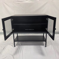 Buffet moderne de luxe en MDF noir, grande capacité, gain de place, pour salon, entrée, hôtel, appartement, chambre à coucher