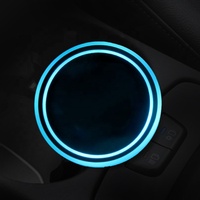 Support de Gobelet LED RGB Automatique Rechargeable par USB, Lumière de Décoration Intérieure pour Logos de Voiture, Éclairage Intérieur Automobile