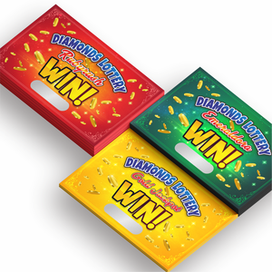 Livre de cartes à gratter de loterie, jeux de nouveauté, fêtes à thème, événements personnalisés, couverture rigide, parfait, écologique, durable - Product Image 1