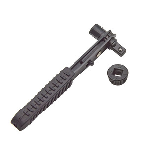 Ratchet <b>Wrench</b> 1/4 In Hex Opening Black Surface Treatment Reversible With Phillips And Flathead Bits For Diy Use - Product Image 3