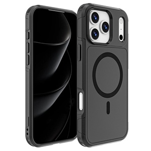 Nouvelle coque de téléphone magnétique robuste 2-en-1 en PC givré de haute qualité + coque souple en TPU, anti-poussière et anti-chute pour iPhone 17 ProMax - Product Image 1