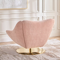 Chaise de salon de haute qualité en acier inoxydable, rembourrée en tissu, pour hôtel et villa