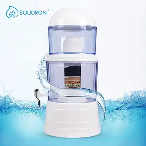 Dispensador de água mineral em 6 estágios, 14l, cerâmica, para água potável, purificador