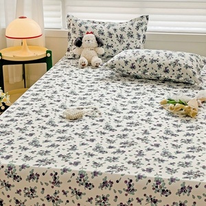 4pcs Breathable <strong>Double</strong> Brushed Microfiber Cooling Blueberry <strong>Sheets</strong> Ultra Soft Wrinkle-Free 16" <strong>Deep</strong>-Pocket Queen <strong>Sheets</strong> - Product Image 5