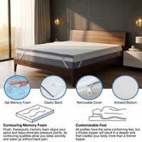 Surmatelas en mousse à mémoire de forme en gel, pliable, écologique, enroulable dans une boîte, disponible en tailles simple, double, queen et king