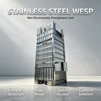 Precipitador Electrostático (ESP) Industrial para Sistemas Húmedos, para la Producción de Fibra de Carbono, Sistema de Pulido de Gases de Escape de Hornos, Sistema de Limpieza