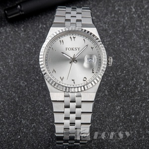 Relojes de Cuarzo Foksy al por Mayor, Nuevas Tendencias, Logotipo Personalizado, Movimiento Japonés, 40 mm, Números Arábigos, para Hombre, de Lujo - Product Image 1
