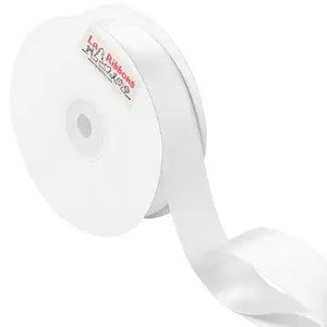 Cinta de Raso Personalizada Liz de Poliéster/Algodón Reciclado, 1-1/2 Pulgadas, Color Blanco Sólido, Impresión Brillante de una Sola Cara, para Envoltura de Regalos - Product Image 2
