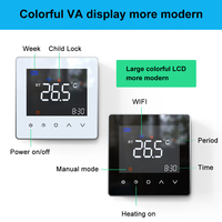 Termostato Digital con Pantalla Táctil para Calefacción por Suelo Radiante, Controlador Inteligente de Temperatura Ambiente para Sistemas de Calefacción Hidrónica