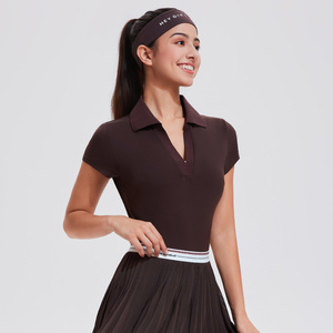 Estate nuovo arrivo T-shirt da palestra per allenamento a forma di V in Nylon Spandex imbottito e traspirante T-shirt da Golf da <span class=keywords><strong>Tennis</strong></span> - Product Image 5