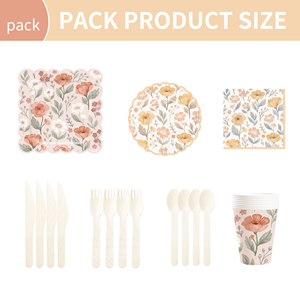 Platos de Papel Florales DAMAI, Platos Desechables con Diseño de Margaritas para Fiestas, Bodas, Despedidas de Soltera, Cumpleaños - Product Image 5