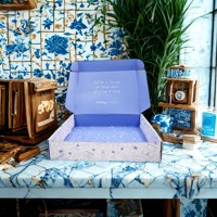 Carpeta Corrugada Impresa por Ambos Lados con Laminado Mate a Todo Color, Reciclable, para Embalaje de Regalos de Belleza y Comercio Electrónico