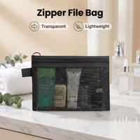 Bolsa de Malla Multiusos Resistente para Documentos, Tamaño Carta, con Gancho de Cuerda, Reutilizable, con Cierre, para Útiles Escolares, Venta al por Mayor de Fábrica