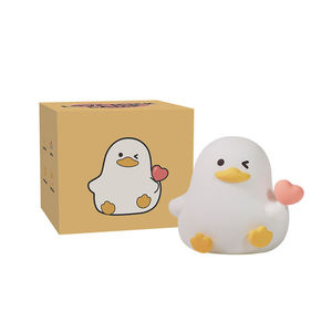 Multi-color Lights Touch Kids Cartoon Nursery Bedside Cute Led Small Duck Silicone Night Light For bedroom gift desktop <b>lamp</b> - Product Image 6