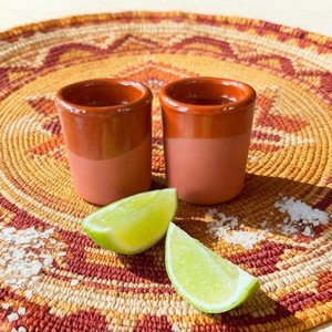 Vaso de Licor de Cerámica Roja Mexicana, Pequeño, sin Asa, para Tequila, Taza de Cerámica, Copas de Vino - Product Image 4