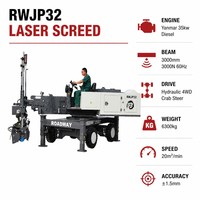 Niveleuse laser diesel Yanmar 35 kW RWJP32, portée 3000 mm, 3000 N, hydraulique, 4x4, direction crabée, 5500 kg, auto-nivelante pour sols