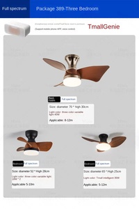 Popular Design 30" LED Dimmable <b>Smart</b> Remote Control Ceiling <b>Fan</b> with 5 Blades Glass DC/AC Motor Black - Product Image 4