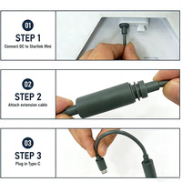 Cable Adaptador USB-C Macho a DC Hembra para Starlink Mini, Cable de Alimentación Portátil con Gestión Inteligente de Energía para RV y Camping