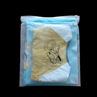 Sacs à fermeture éclair en plastique transparent recyclable personnalisés, mats et givrés, avec logo personnalisé pour l'emballage de vêtements et de chaussures