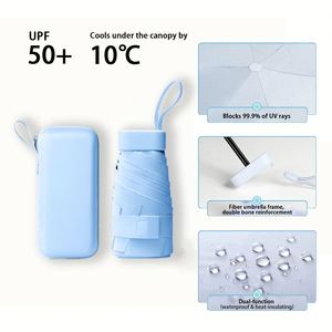 Parapluie de voyage portable mini 6 plis de haute qualité, gain de place, personnalisé pour l'extérieur - Product Image 3