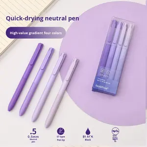 Baijin Morandi ปากกาเจลแบบยืดหดได้ปากกาสอบพลาสติกปลอก INS สไตล์สวยงามสูงย้อนยุคการไล่ระดับสีของนักเรียน0.5หมึกสีดำ - Product Image 3