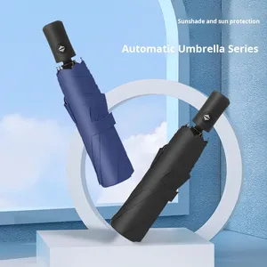 Parapluie pliant moderne en tube métallique, personnalisable avec logo, idéal pour les voyages, promotionnel, pare-soleil automatique, cadeau d'affaires pour femmes - Product Image 2