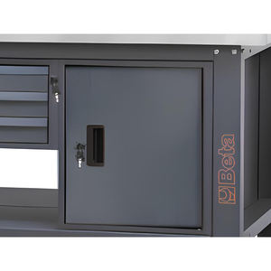 Beta DE TRABAJO 8CA/A 210cm antracita con encimera de acero inoxidable, 8 cajones y armario, 8CA/A - Product Image 4