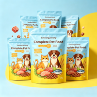 Sachet Doypack en aluminium BOPP imprimé numériquement avec logo personnalisé, refermable et réutilisable, idéal pour l'emballage d'aliments pour animaux de compagnie (chiens et chats)