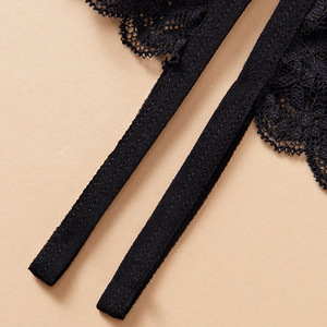 Tanga Sexy de Encaje Ding Zhi Mei con Detalle de Lazo Negro, Lencería Femenina Transparente de Fibra de Poliéster - Product Image 4