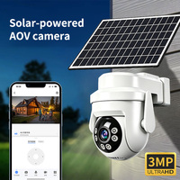 Caméra extérieure intelligente 4G Goobsafe QA62 3MP CMOS HD PTZ avec vision nocturne couleur, résistante aux intempéries, détection de suivi, surveillance agricole