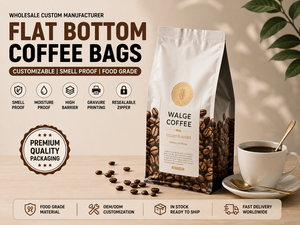 Bolsas de Aluminio con Fondo Plano Negro para Empacar Granos de Café, con Válvula, en Presentaciones de 250g, 340g, 500g, 1kg, 10000g y 2.5kg - Product Image 1