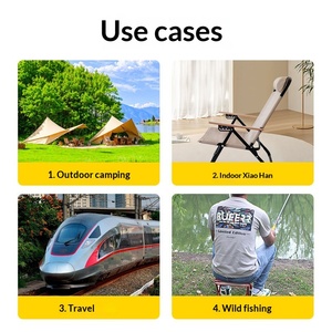 <span class=keywords><strong>Chaise</strong></span> de camping pliante en aluminium pour l'extérieur, inclinable à cinq positions, portable, pour plage, pique-nique, sieste, avec assise surélevée et élargie - Product Image 5