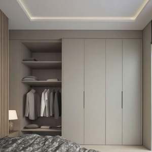 Meubles de chambre à coucher modernes, style nordique simple, chambre de luxe, armoire coulissante en bois massif pour ranger les vêtements - Product Image 1
