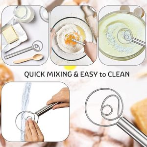Meilleure vente Distributeur de pâte à crêpes en acier inoxydable avec mélangeur, outil de cuisson et de pâtisserie, <span class=keywords><strong>fouet</strong></span> <span class=keywords><strong>pour</strong></span> pain et crêpes - Product Image 4